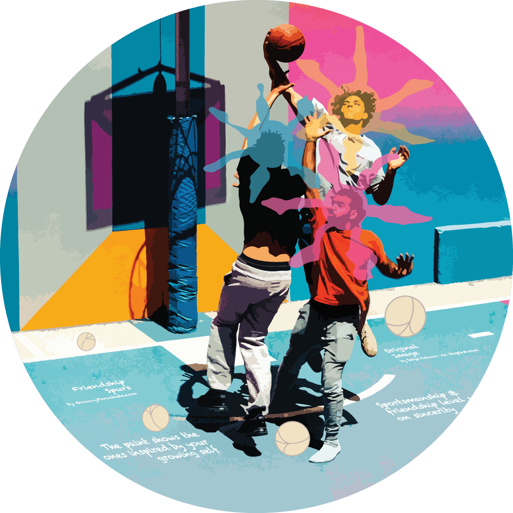 A poster celebrating a group of friends who rise together on sincerity